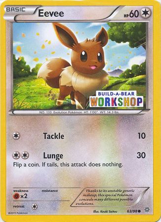 Eevee (63/98) (Build A Bear Workshop Exclusive) [XY: Ancient Origins] | Enigma On Main