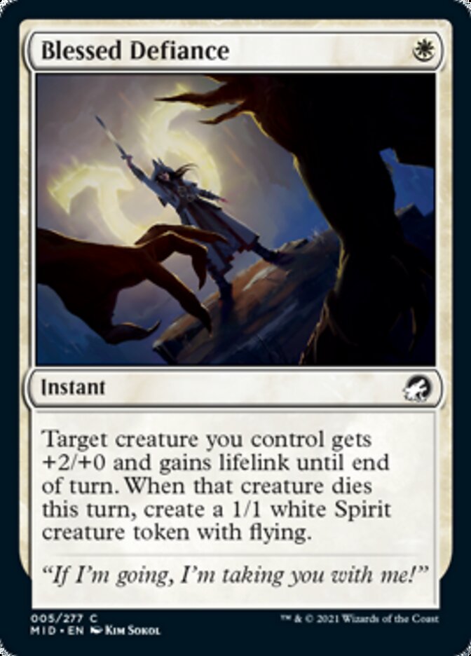 Blessed Defiance [Innistrad: Midnight Hunt] | Enigma On Main