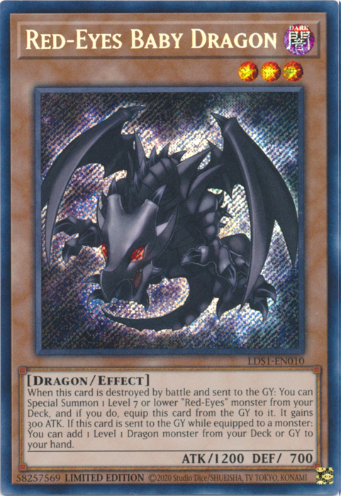 Red-Eyes Baby Dragon [LDS1-EN010] Secret Rare | Enigma On Main