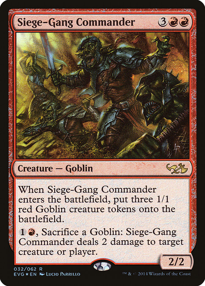 Siege-Gang Commander (Elves vs. Goblins) [Duel Decks Anthology] | Enigma On Main