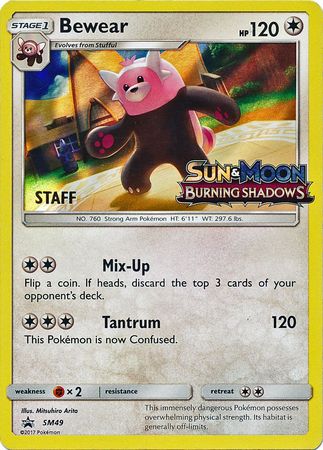 Bewear (SM49) (Staff Prerelease Promo) [Sun & Moon: Black Star Promos] | Enigma On Main