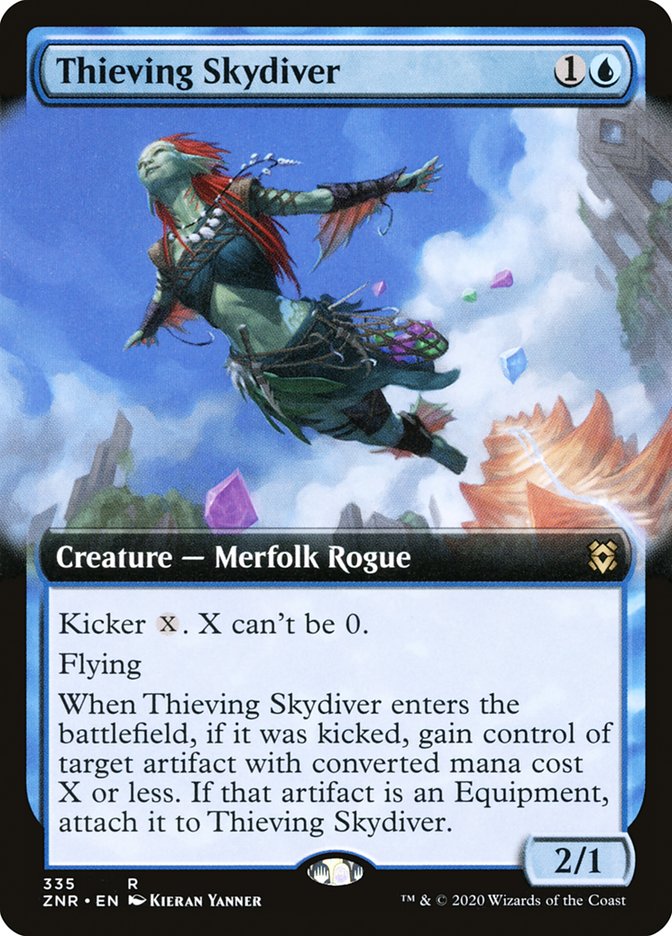 Thieving Skydiver (Extended Art) [Zendikar Rising] | Enigma On Main