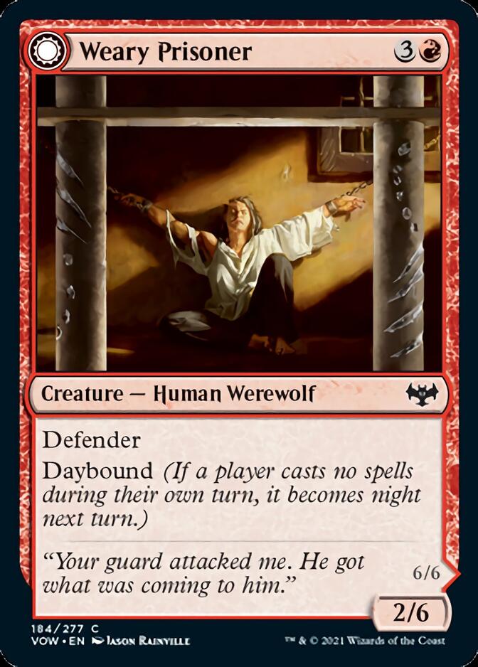 Weary Prisoner // Wrathful Jailbreaker [Innistrad: Crimson Vow] | Enigma On Main