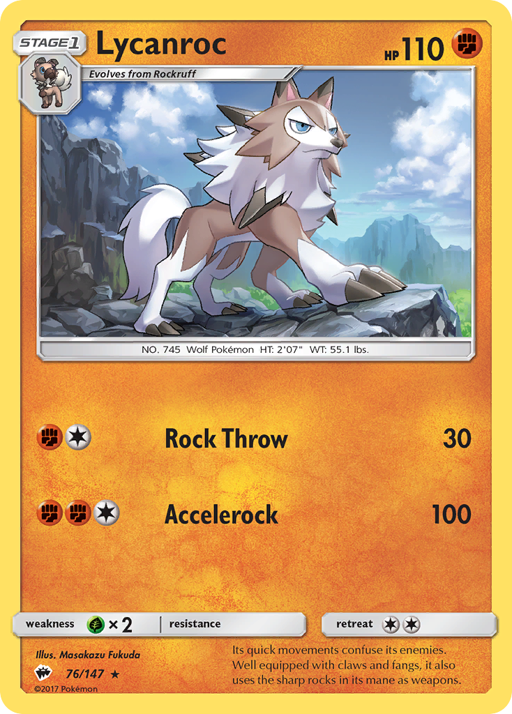 Lycanroc (76/147) [Sun & Moon: Burning Shadows] | Enigma On Main