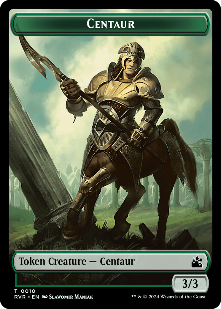 Spirit (0018) // Centaur Double-Sided Token [Ravnica Remastered Tokens] | Enigma On Main