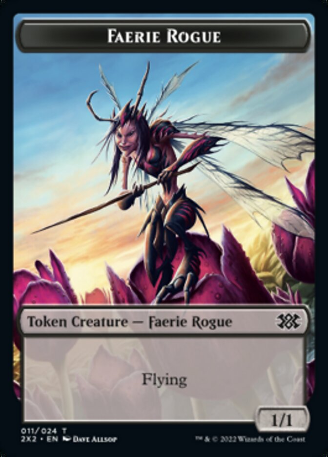 Faerie Rogue // Spirit Double-sided Token [Double Masters 2022 Tokens] | Enigma On Main
