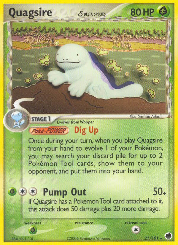 Quagsire (21/101) (Delta Species) [EX: Dragon Frontiers] | Enigma On Main