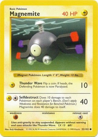 Magnemite (53/102) [Base Set Shadowless Unlimited] | Enigma On Main