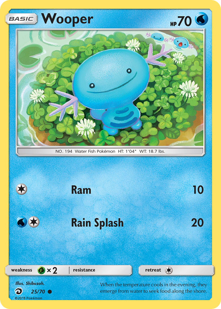 Wooper (25/70) [Sun & Moon: Dragon Majesty] | Enigma On Main