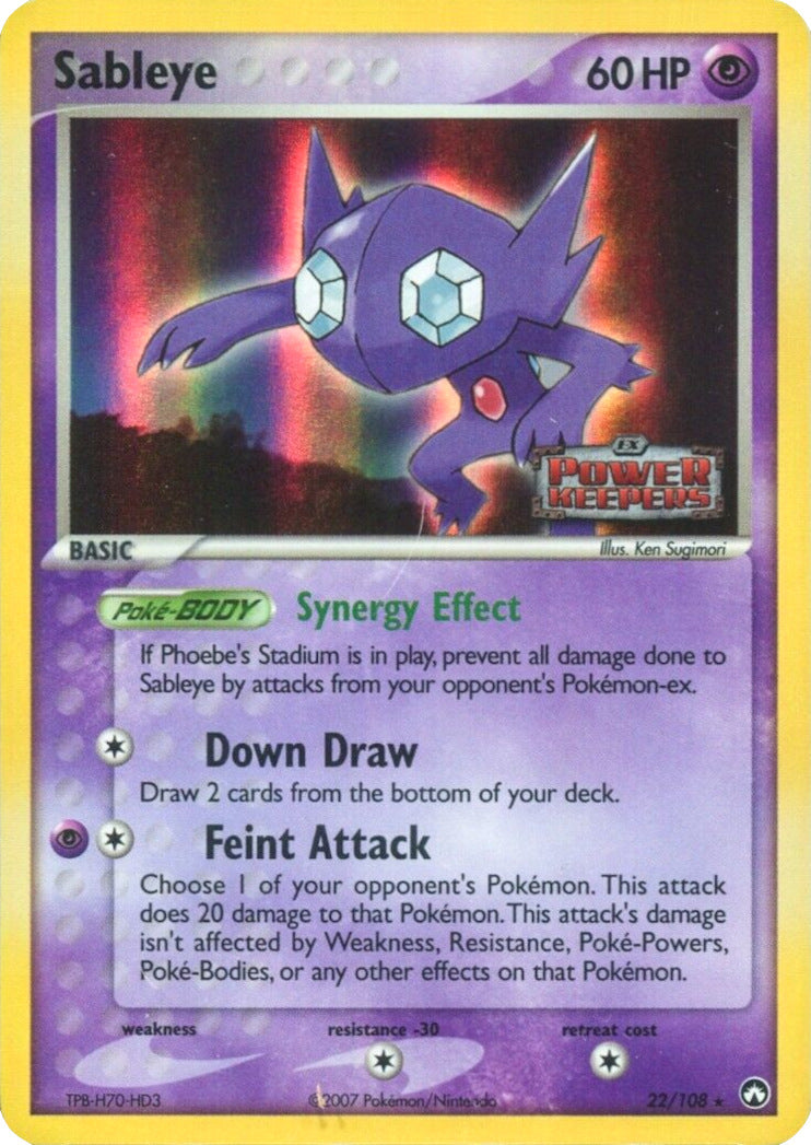 Sableye (22/108) (Stamped) [EX: Power Keepers] | Enigma On Main