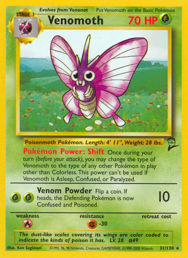 Venomoth (31/130) [Base Set 2] | Enigma On Main