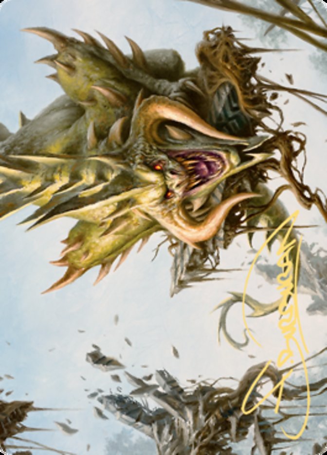 Canopy Baloth Art Card (Gold-Stamped Signature) [Zendikar Rising Art Series] | Enigma On Main