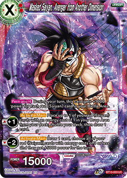 Masked Saiyan, Avenger from Another Dimension (Uncommon) [BT13-003] | Enigma On Main