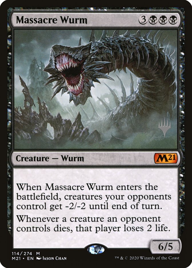 Massacre Wurm (Promo Pack) [Core Set 2021 Promos] | Enigma On Main