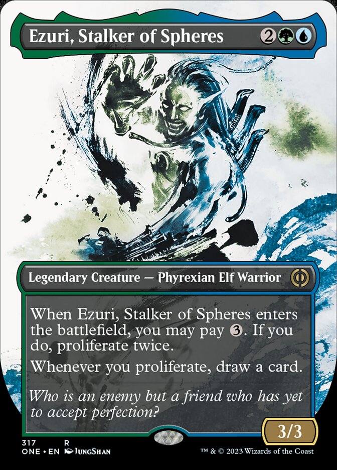 Ezuri, Stalker of Spheres (Borderless Ichor) [Phyrexia: All Will Be One] | Enigma On Main