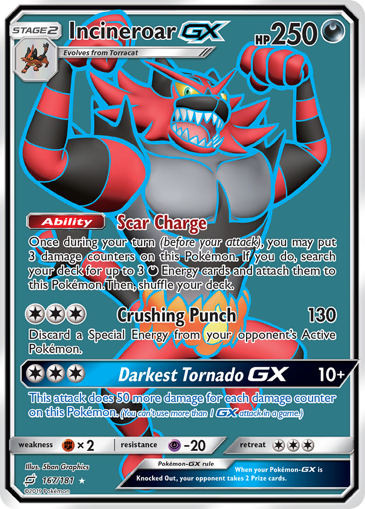 Incineroar GX (167/181) [Sun & Moon: Team Up] | Enigma On Main