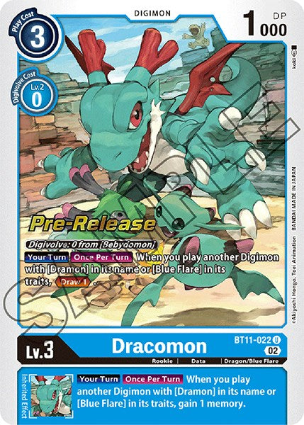 Dracomon [BT11-022] [Dimensional Phase Pre-Release Promos] | Enigma On Main