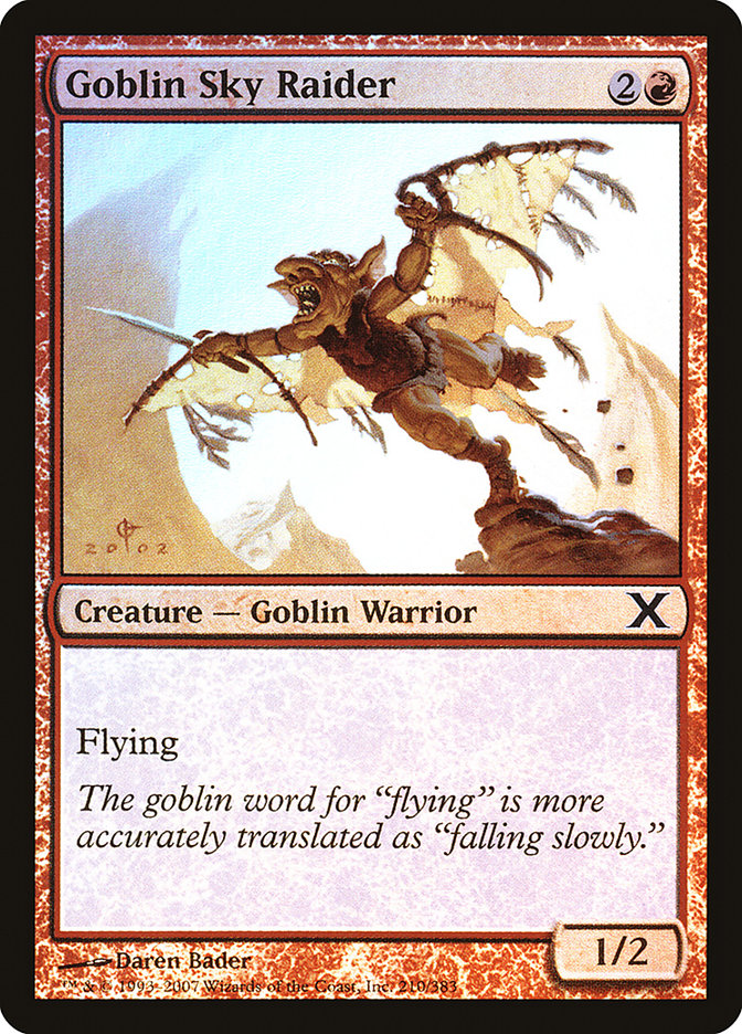 Goblin Sky Raider (Premium Foil) [Tenth Edition] | Enigma On Main