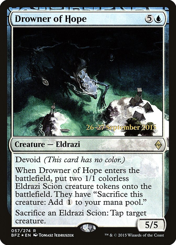 Drowner of Hope  [Battle for Zendikar Prerelease Promos] | Enigma On Main