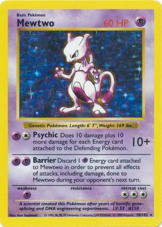 Mewtwo (10/102) [Base Set Shadowless Unlimited] | Enigma On Main