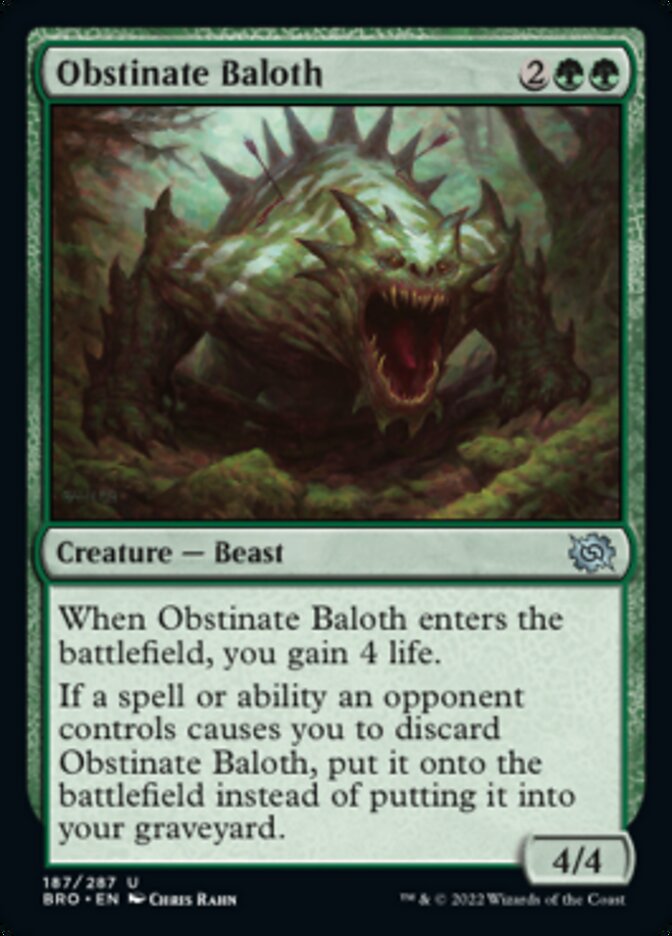 Obstinate Baloth [The Brothers' War] | Enigma On Main