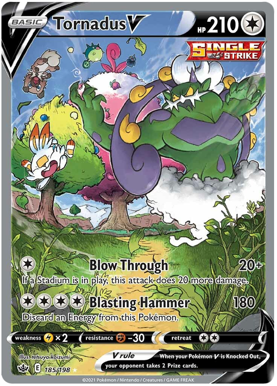 Tornadus V (185/198) [Sword & Shield: Chilling Reign] | Enigma On Main