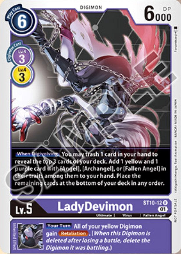 LadyDevimon [ST10-12] (Tamer Goods Set Angewomon & LadyDevimon) [Starter Deck: Parallel World Tactician Promos] | Enigma On Main