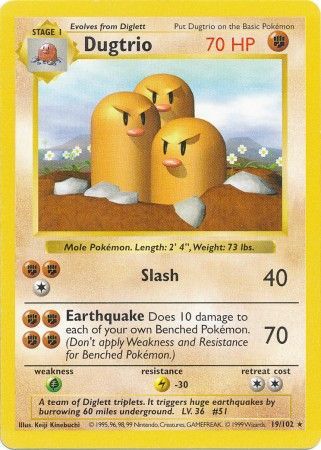 Dugtrio (19/102) [Base Set Shadowless Unlimited] | Enigma On Main