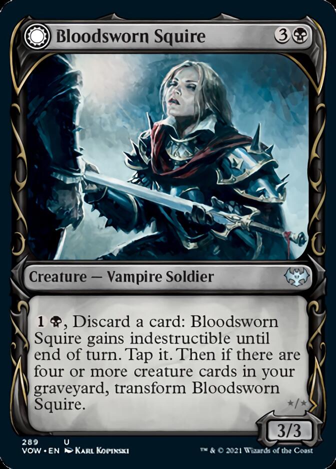 Bloodsworn Squire // Bloodsworn Knight (Showcase Fang Frame) [Innistrad: Crimson Vow] | Enigma On Main
