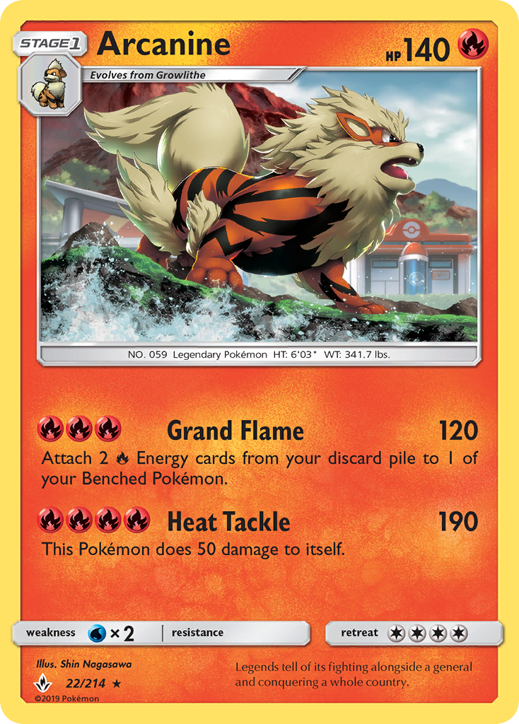 Arcanine (22/214) [Sun & Moon: Unbroken Bonds] | Enigma On Main