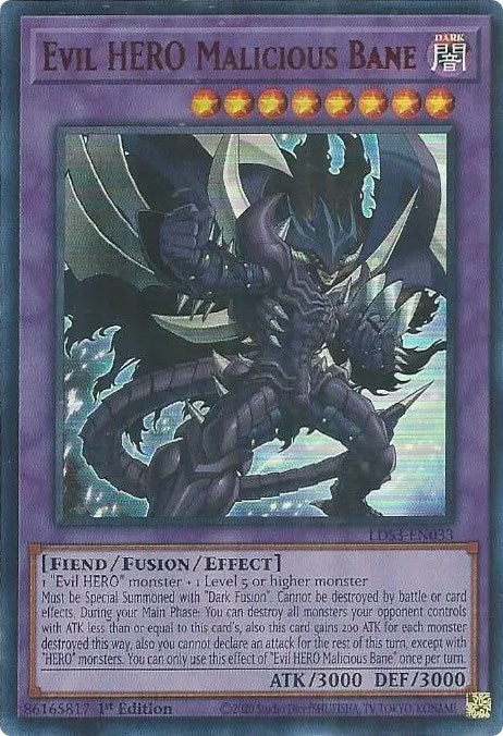 Evil HERO Malicious Bane (Red) [LDS3-EN033] Ultra Rare | Enigma On Main