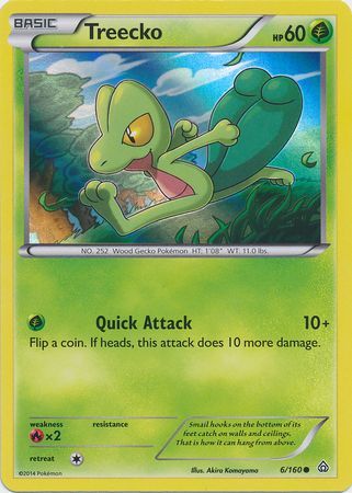 Treecko (6/160) (Sheen Holo) [XY: Primal Clash] | Enigma On Main