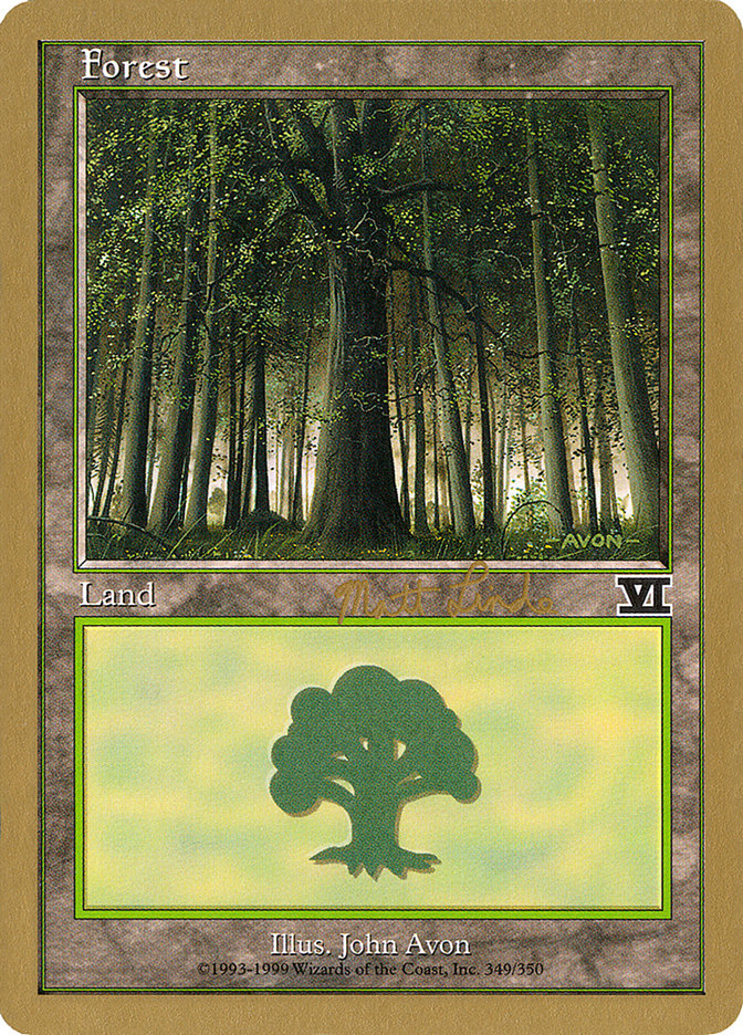 Forest (ml349) (Matt Linde) [World Championship Decks 1999] | Enigma On Main