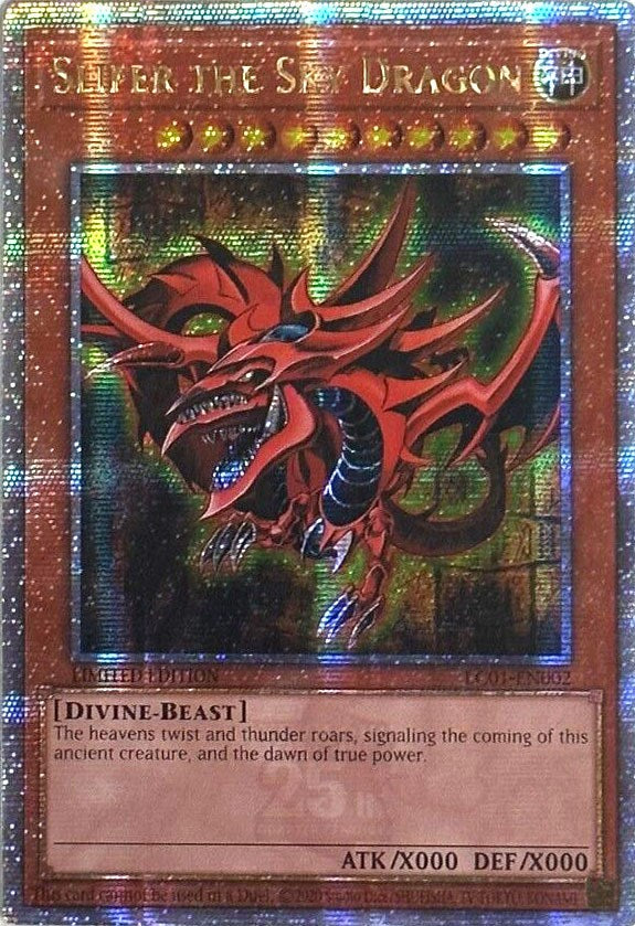 Slifer the Sky Dragon (25th Anniversary) [LC01-EN002] Quarter Century Secret Rare | Enigma On Main