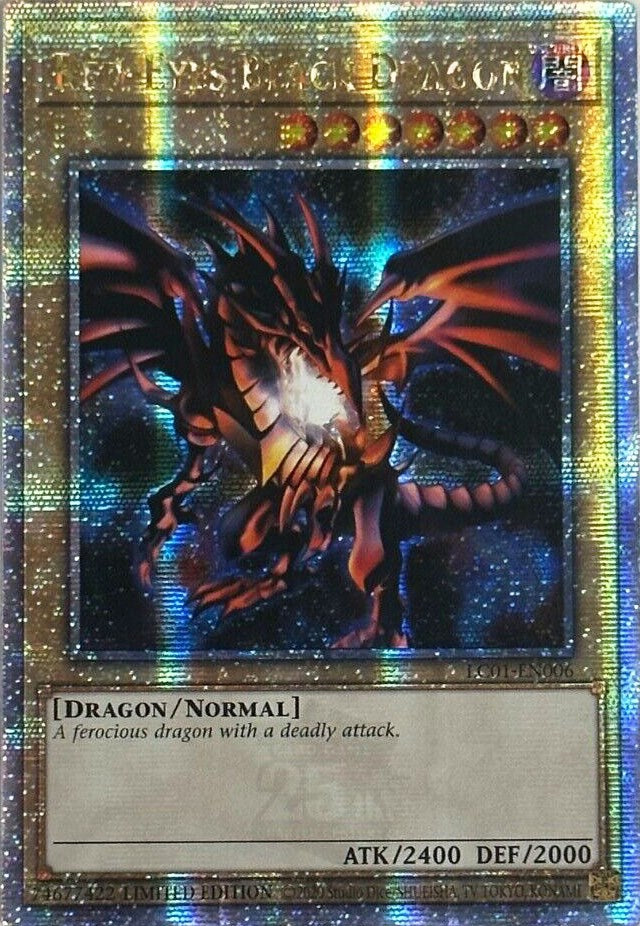 Red-Eyes Black Dragon (25th Anniversary) [LC01-EN006] Quarter Century Secret Rare | Enigma On Main