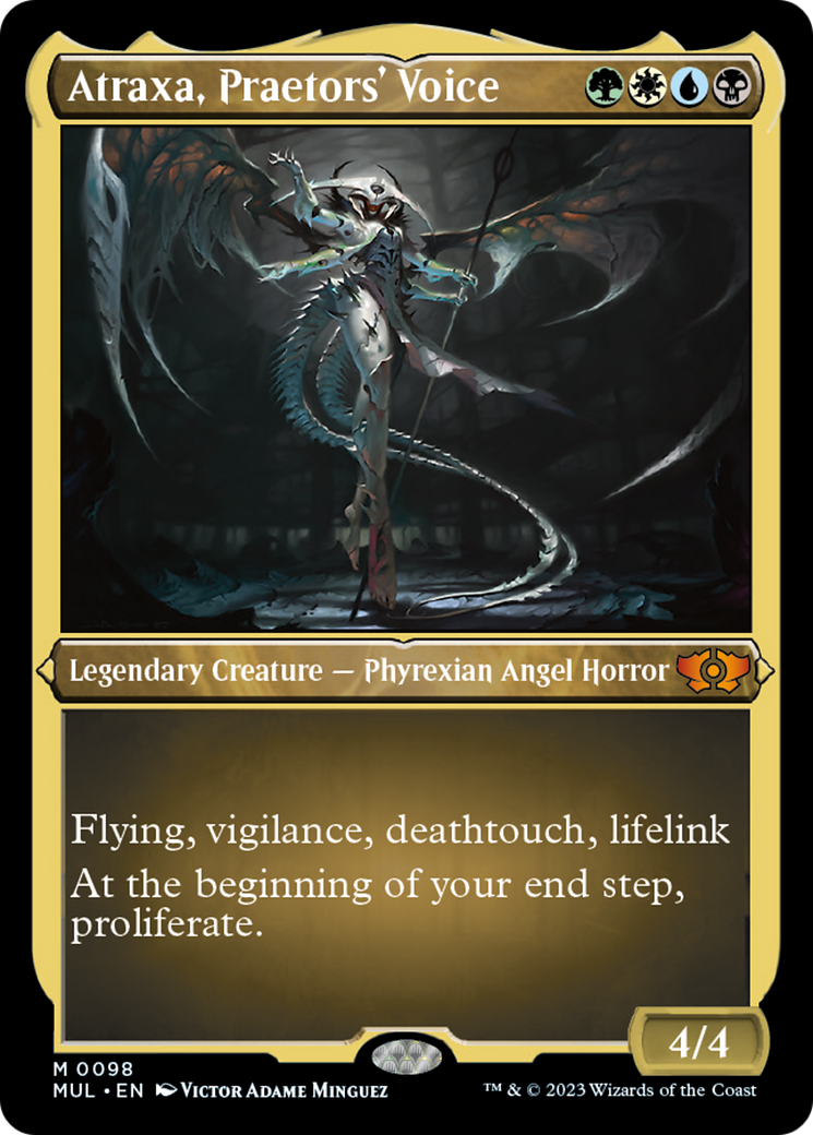 Atraxa, Praetors' Voice (Foil Etched) [Multiverse Legends] | Enigma On Main