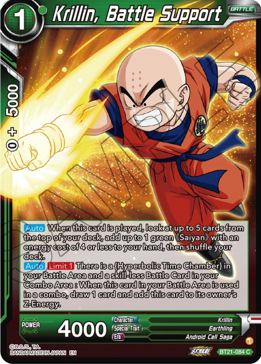 Krillin, Battle Support (BT21-084) [Wild Resurgence] | Enigma On Main