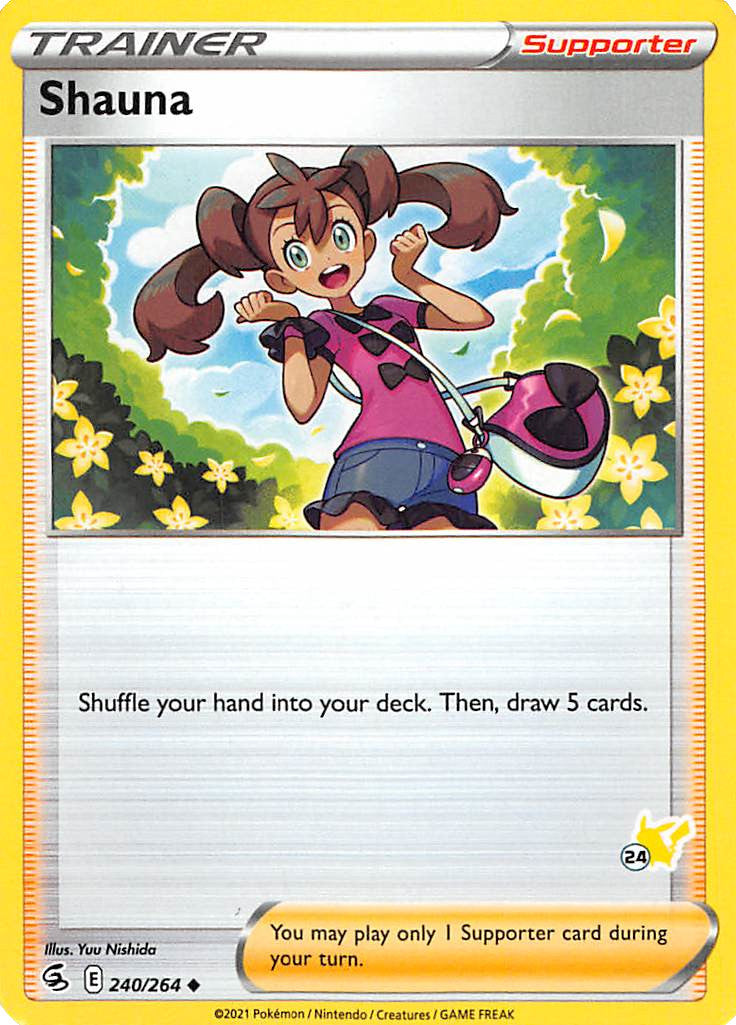 Shauna (240/264) (Pikachu Stamp #24) [Battle Academy 2022] | Enigma On Main