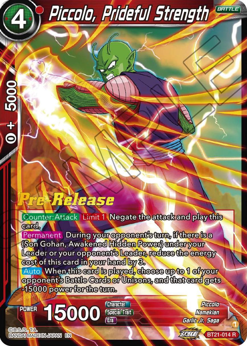 Piccolo, Prideful Strength (BT21-014) [Wild Resurgence Pre-Release Cards] | Enigma On Main