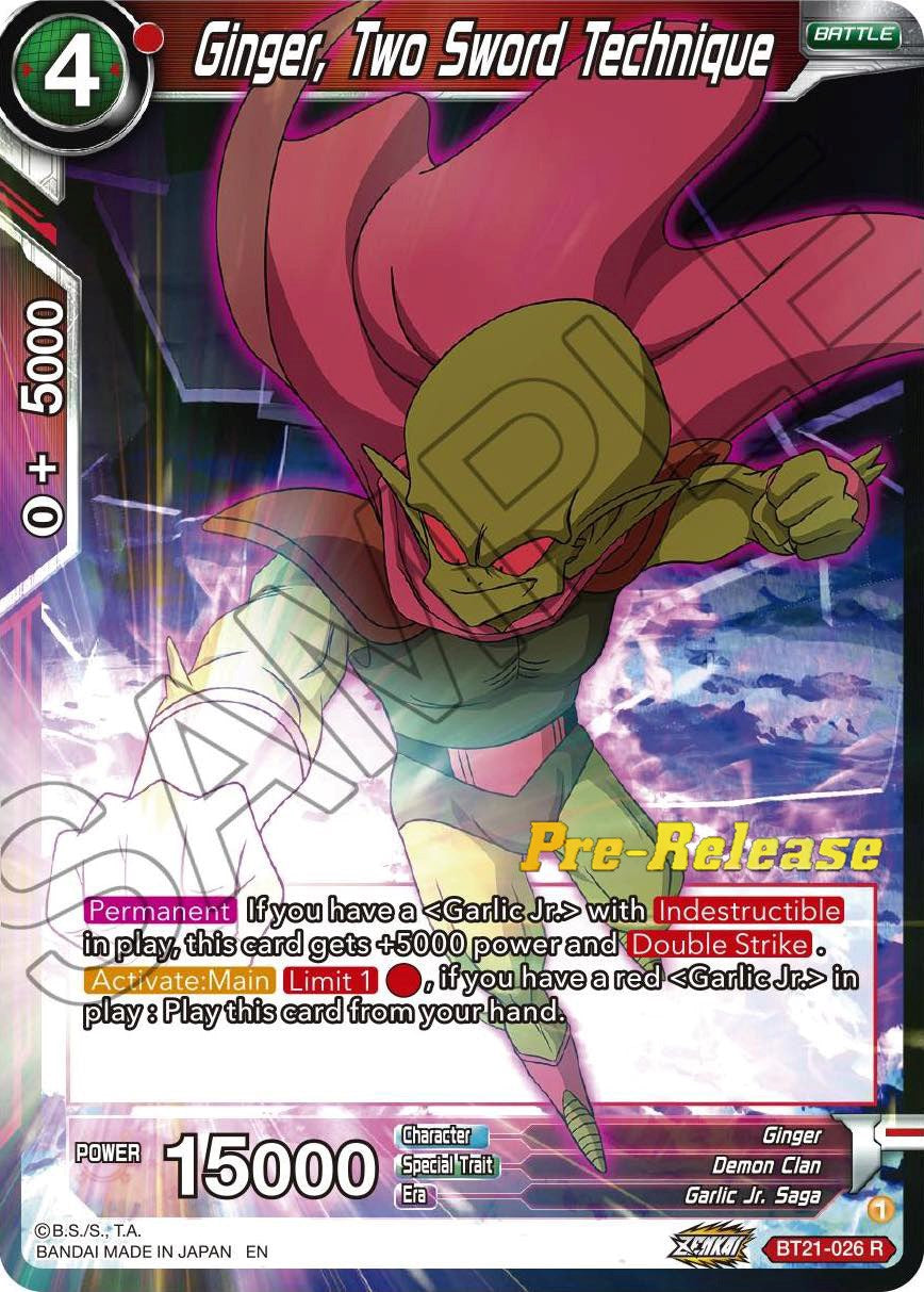 Ginger, Two Sword Technique (BT21-026) [Wild Resurgence Pre-Release Cards] | Enigma On Main