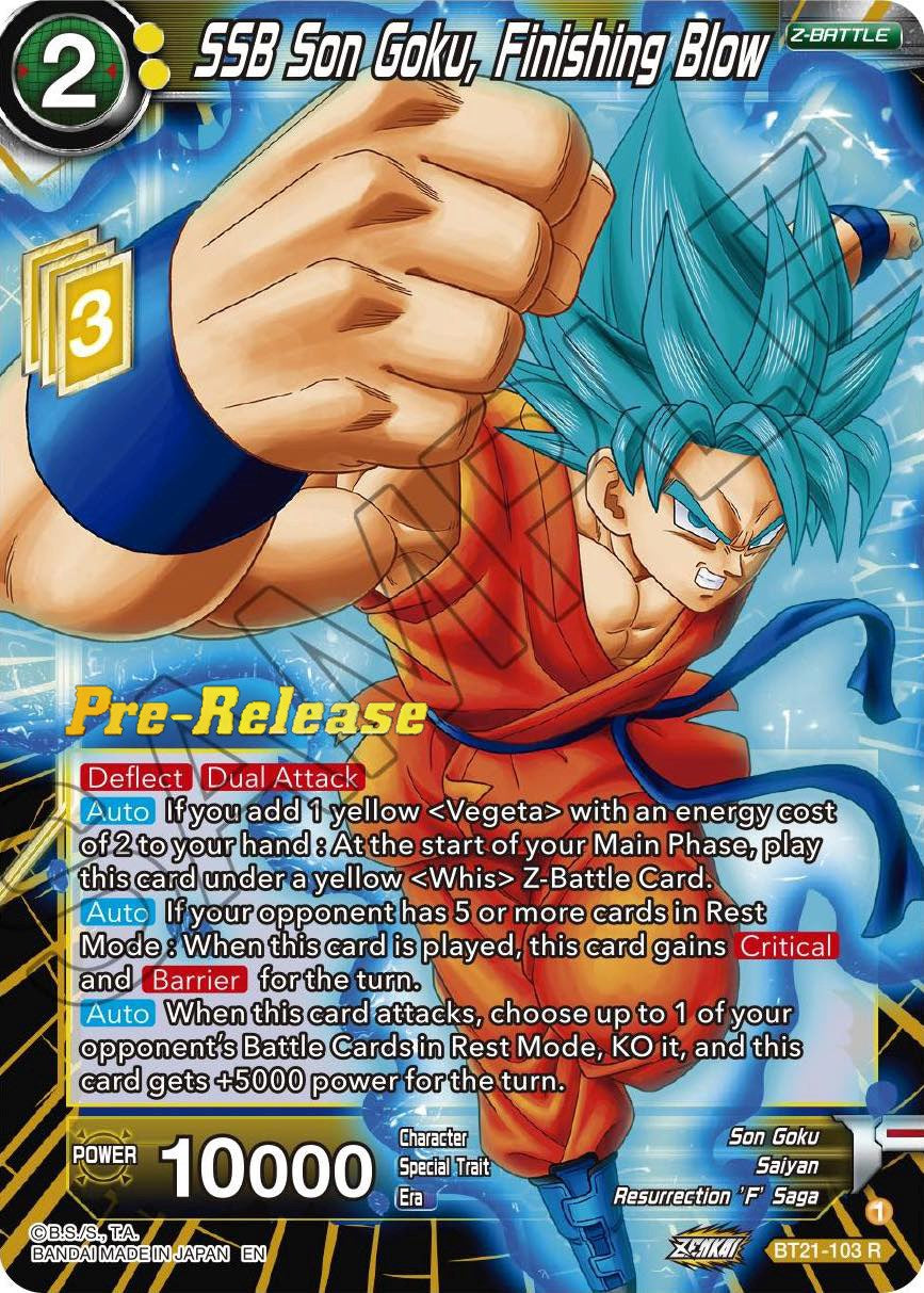 SSB Son Goku, Finishing Blow (BT21-103) [Wild Resurgence Pre-Release Cards] | Enigma On Main