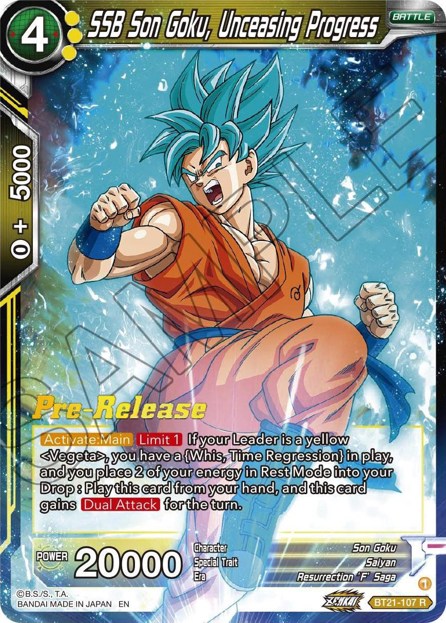 SSB Son Goku, Unceasing Progress (BT21-107) [Wild Resurgence Pre-Release Cards] | Enigma On Main