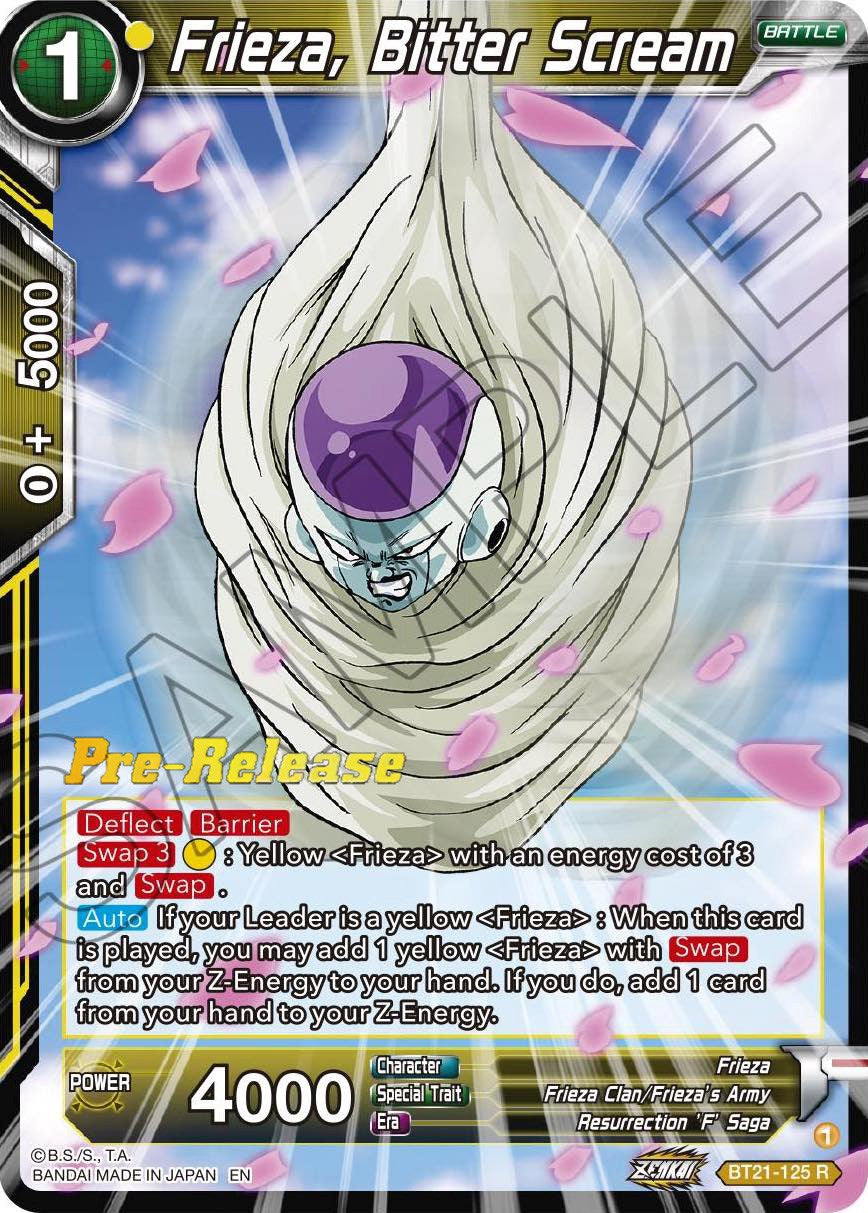 Frieza, Bitter Scream (BT21-125) [Wild Resurgence Pre-Release Cards] | Enigma On Main