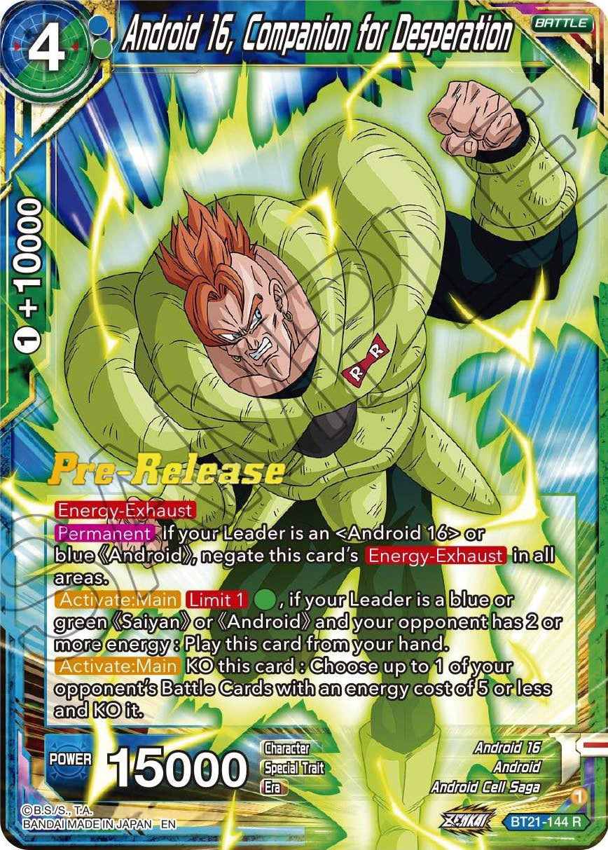 Android 16, Companion for Desperation (BT21-144) [Wild Resurgence Pre-Release Cards] | Enigma On Main