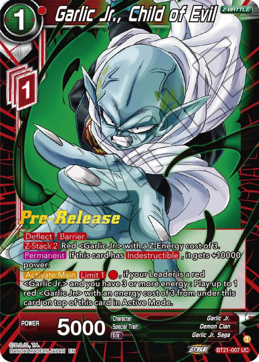 Garlic Jr., Child of Evil (BT21-007) [Wild Resurgence Pre-Release Cards] | Enigma On Main