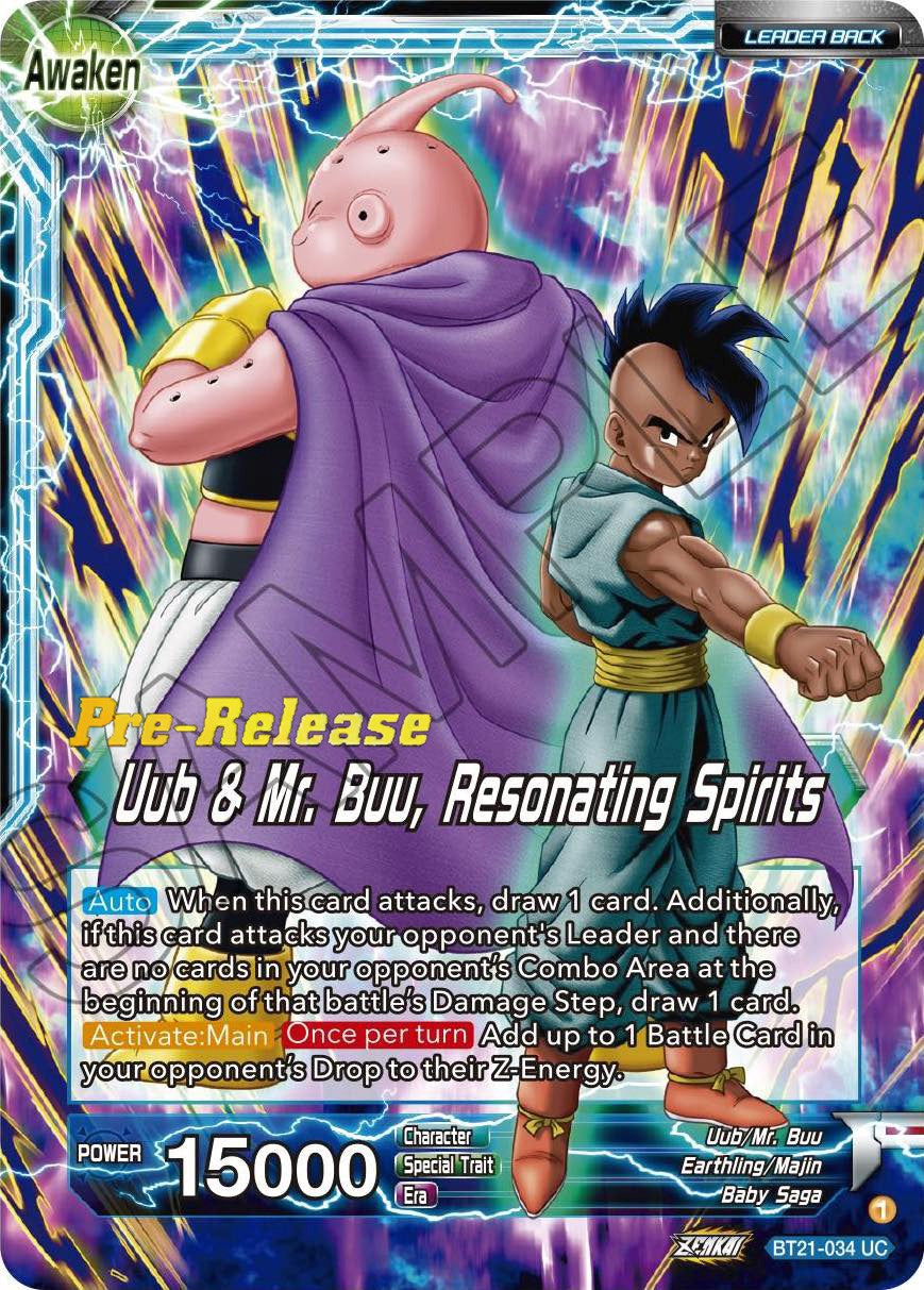 Uub // Uub & Mr. Buu, Resonating Spirits (BT21-034) [Wild Resurgence Pre-Release Cards] | Enigma On Main