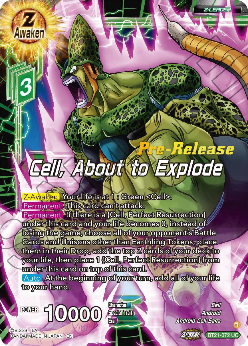 Cell, About to Explode (BT21-072) [Wild Resurgence Pre-Release Cards] | Enigma On Main