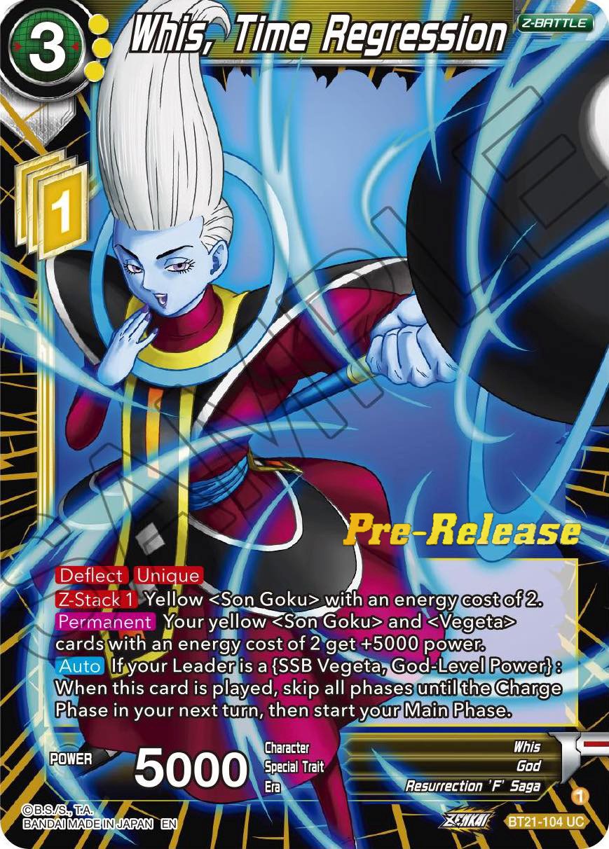 Whis, Time Regression (BT21-104) [Wild Resurgence Pre-Release Cards] | Enigma On Main