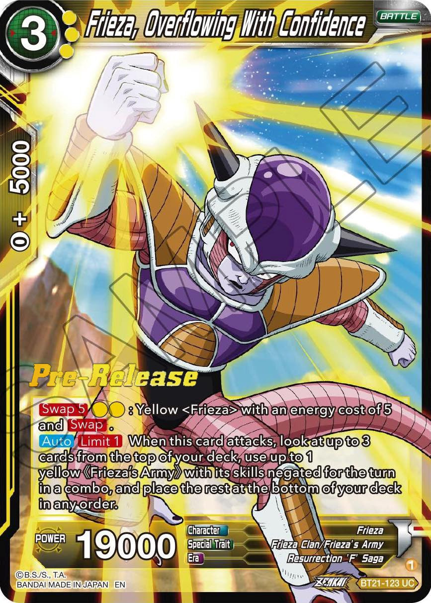 Frieza, Overflowing With Confidence (BT21-123) [Wild Resurgence Pre-Release Cards] | Enigma On Main