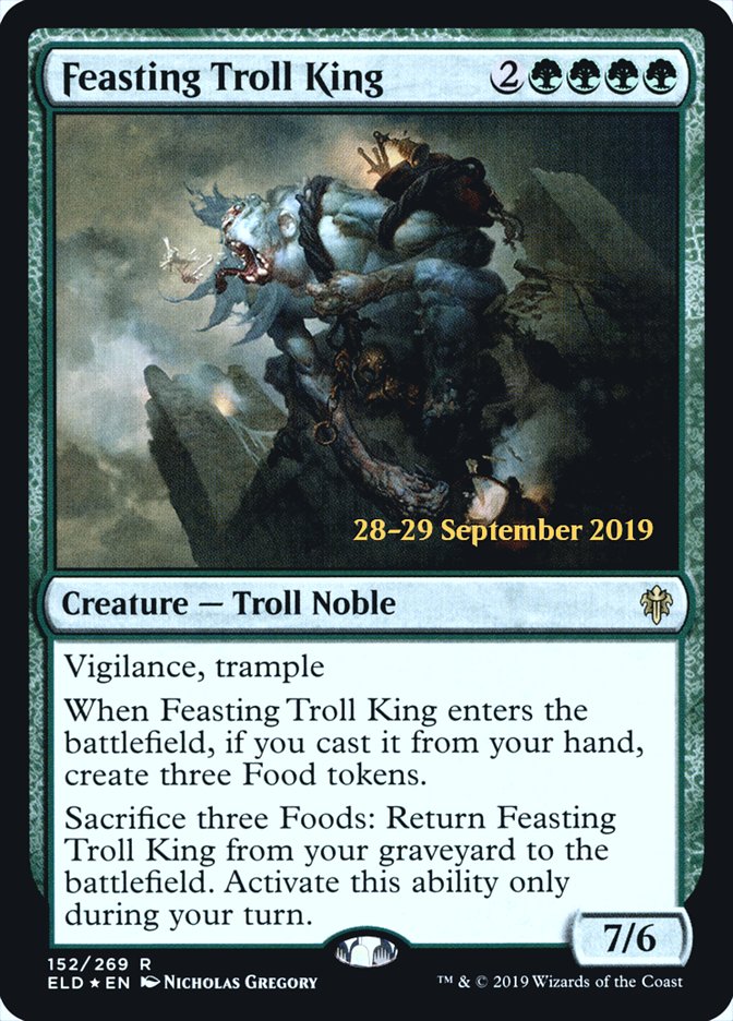 Feasting Troll King  [Throne of Eldraine Prerelease Promos] | Enigma On Main